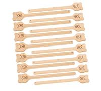 Lurrose 15 Pièces Poignée du ventilateur de Nanzhu Stick de projets de bricolage Programmes de mariage Handle des fans Bâtons d'artisanat de bricolage matériau artisanal Beige