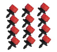 Lurrose 150 pièces Goutteurs Irrigation Réglables Émetteurs Débit Ajustable pour Arrosage Goutte à Goutte Jardin Serre Parterres Kit Remplacement Micro-asperseurs Rouges