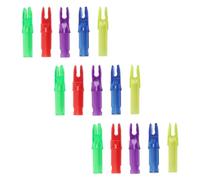 Lurrose 15pcs Accessoires pour Queue en Plastique Design Équilibré et Lisse, pour Tir à l'arc en Extérieur et Pratique de Couleur Aléatoire Style Plusieurs Styles