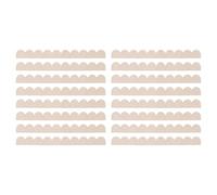 Lurrose 16 Pièces Garniture Décorative en Bois à Bord Festonné Non Finition pour Meubles et Portes D'armoire, Application Polyvalente DIY Bords Lisses pour Chambre et Salon