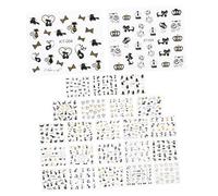 Lurrose 16 Pièces Ongle De Chaton Stickers Ongles De Chat Stickers Décalcomanies Dongle De Chat Décalcomanies à L'eau Pour Les Ongles Gel 3d Dessin Animé Enfant Fournitures Pour Les Ongles