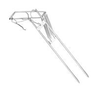 Lurrose 1pièce Support de Canne à Automatique Acier Inoxydable Porte-Canne à Ressort Robuste au Coup Support de Canne au Sol et Réactif pour Récupération Facile