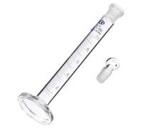 Lurrose 1pièce Verre Gradué Cylindre Éprouvette Graduée Laboratoire avec Bouchon Stable Résistant Chaleur et Produits Chimiques Usage Professionnel et Éducatif