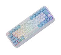 Lurrose 2.4G Clavier RGB pour Ordinateur de Bureau Portable Accessoire Compact Rétroéclairé pour Travail Jeu