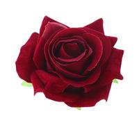 Lurrose 2 en 1 - Grande rose artificielle - Épingle à cheveux - Broche pour femme - Rouge bordeaux