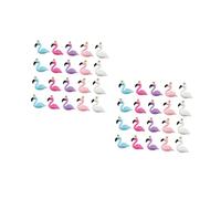 Lurrose 2 Ensembles Accessoires De Coque De Téléphone Diy Résine Flamant Décorations Cartoon Colorées Pour Étui De Téléphone Fournitures Pour Personnaliser 50 Pièces * 2