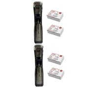 Lurrose 2 Ensembles Agrafeuse non marquante petite agrafeuse coupe-papier the office merchandise bureautique fourniture mini agrafeuse ruban adhésif trombone distributeur de clips