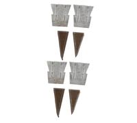 Lurrose 2 Ensembles Coins De Manche De en Bois Cales Remplacement du Manche De La Camion De Division Coin pour Bushcraft Coin De De Fer Le Fer 4 Pièces * 2
