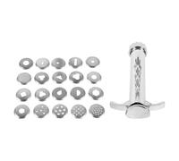 Lurrose 2 Ensembles Extrudeuse à Pâtisserie en Acier Inoxydable, Outil Manuel Léger et Portable pour Argile et Pâte à Sucre, pour Enseignement et Art