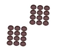 Lurrose 2 Ensembles Tasse De Lanceur Antidérapante Tasses À roulettes Curseurs De Sol Lourd De Lanceurs De Tasses De Roulette De Meubles Plastique Brun 12 Pièces * 2