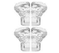 Lurrose 2 Paires Bouton-Poussoir de Cœur Transparent pour Chasse d'Eau, Accessoire de Toilette Ergonomique Compatible Wc, Aide au Bouton du Réservoir, pour Ongles Longs et Usage Quotidien