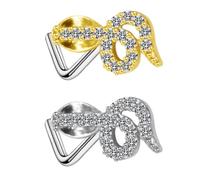 Lurrose 2 Pièces Anneaux de Nez Serpent en Acier Inoxydable Moderne pour Usage Quotidien, Pinces à Piercing Nez Destinées aux Copines