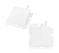 Lurrose 2 Pièces Bac à Condensation en Plastique Blanc pour Climatiseur Trou de 1,2 Cm, Récupérateur D'eau pour Fête Estivale en Bureau et Autres Espaces