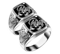 Lurrose 2 Pièces Bague Homme Scorpion en Alliage, de Déclaration Stylée | Anniversaires et Occasions Spéciales, Ajustement Confortable, Chevalière