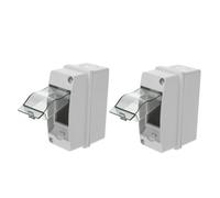 Lurrose 2 Pièces Boîte Électrique Étanche Voies avec Couvercle Transparent Protection Disjoncteur pour Usage Extérieur Station de Charge et Alimentation Électrique