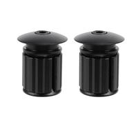 Lurrose 2 Pièces Bouchon de Guidon Vélo Route en Alliage D’Aluminium Noir | Montage Stable, Pose Simple sans Abîmer le Cintre, Forme Ronde Légère pour Vélo de Route et Pliant