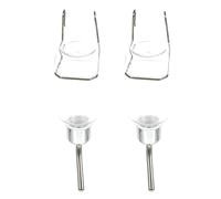 Lurrose 2 Pièces Bouteille D’Eau Suspendue, Anti-Fuite | Acier Inoxydable et Plastique, Design Transparent, pour Cage, Rongeurs et Lapins, Blanc