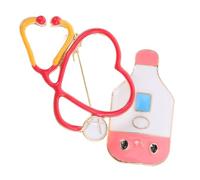 Lurrose 2 Pièces Broche Médicale Épingle de Cœur, Alliage, Émail Coloré, Finition Vive, pour Infirmières, Journée Internationale des Infirmières, Environnements de Soins Intensifs