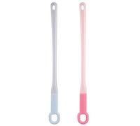 Lurrose 2 Pièces Brosse à Pied Confortable et Facile à Utiliser pour Peau Sensible en Silicone Douce avec en Plastique pour Seniors et Femmes Enceintes