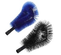 Lurrose 2 pièces Brosse de Nettoyage Gouttière Tête Double pour Extérieur Maison Garage Élimination Débris Maintenance Toiture