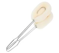 Lurrose 2 pièces Brosse de Nettoyage pour Biberons et Verres Acier Inoxydable Manche Long Brosse Multifonctionnelle Anti-rayure pour Bouteilles Eau et Tasses Poignée Ergonomique Blanche