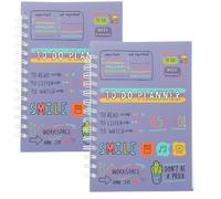 Lurrose 2 Pièces Cahier à Spirale To Do Planner sans Date A5 en Papier, Carnet de Planification Anglais, pour Organiser et Noter Vos Voyages