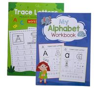 Lurrose 2 Pièces Cahier Lettres Alphabet et pour Garçon Fille Exemplaires Exercices Progressifs pour Apprentissage Préscolaire et Développement Motricité Fine