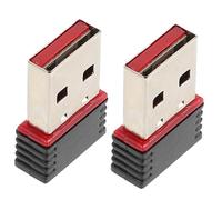Lurrose 2 Pièces Carte réseau sans Fil Carnet de Notes Accessoires informatiques WiFi Adaptateur réseau USB sans Fil USB sans Fil pour Ordinateur Jeu Bureau Produit Métal