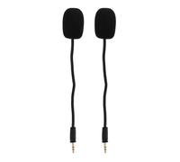 Lurrose 2 Pièces Casque Gaming Micro Noir à Fonction Muet et Microphone Réglable Capuchon en Éponge pour Sessions Marathon de Jeu sur PC