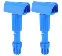 Lurrose 2 Pièces Clip de Remplacement Détachable pour Balai Serpillière Professionnel en Plastique Bleu, Facile à Entretenir, Compatible Balais Laveurs pour Usage Commercial