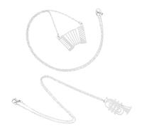 Lurrose 2 Pièces Collier Musical Accordéon et Cor Français | Résistance à Décoloration, Style Punk, Finition Polie Soignée, pour Passionnés de Musique et Tenues Variées