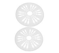 Lurrose 2 Pièces Comprimés compressés accessoires de laveuse blanche housses de machine à laver couvercle de machine à laver pièces de rechange pour pompes à filtre Plastique