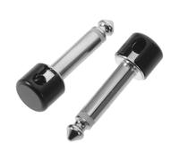Lurrose 2 Pièces Connecteur de Patch D'instrument sans Soudure pour Guitare, Prise Mono Droite 6,35mm en Métal Argenté, Design Modulaire et Faible Bruit, pour Câblage DIY et Scènes