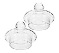 Lurrose 2 pièces Couvercle Transparent pour Verre de Dégustation Whisky Protection Anti-poussière et Conservation des Parfums pour Tasses et Verrines