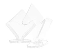 Lurrose 2 pièces Distributeur de Serviettes Carré Acrylique Transparent Support de Papier Hygiénique de Bureau Boîte à Mouchoirs Compacte et Moderne pour Cuisine Salle de Bain et Bureau