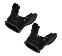 Lurrose 2 Pièces Embouchure Noire en Silicone Malléable | Accessoire de Plongée, Embout Buccal Ergonomique, Noir, pour Apnée et Natation