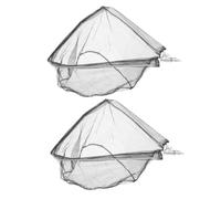 Lurrose 2 Pièces Filet de Pêche Pliable avec Tête Triangulaire Solide en Nylon et Manche Télescopique en Fer Réglable pour Truite et Bar en Milieu Aquatique
