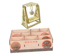 Lurrose 2 pièces Hamster Maze House Labyrinth Toy Set for Small Pets Gerbils Mice Agility Activity Play Tunnel Interactive Hideout