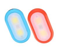 Lurrose 2 Pièces Lampe LED à Clip Étanche, Sécurité, 2xaaa | ABS Léger, Trois Modes D’éclairage, Fixation Arrière Antidérapante, pour Cyclisme et Promenade au Crépuscule