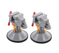 Lurrose 2 Pièces Mini Étau de Table avec Ventouse Rotatif Pince Portable pour Travaux Projets Diy