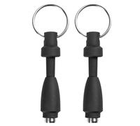Lurrose 2 Pièces Mini Ouvre-cigare Porte-clés en Silicone Noir Poinçon en Acier Inoxydable, Perforation Précise et Portable pour Voyages et Événements Sociaux