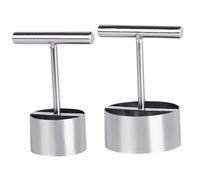 Lurrose 2 pièces Outil Vide-pomme Inoxydable Extracteur Noyau Fruit Portable Corer Pomme Poire Ergonomique pour Cuisine Maison