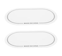 Lurrose 2 Pièces Patch pour Prolonge la Durée de Vie Performances Live et Pédale de Grosse Caisse en Pet Blanc, Protège-peau de Tambour Antidérapant Réduit L'usure pour Batterie