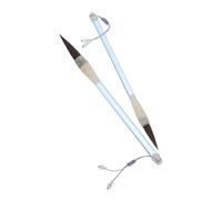 Lurrose 2 Pièces Pinceaux Chinois Poils de Souris pour Calligraphie Zen Idéaux pour Tracé Cursive et Copie de Traditionnels