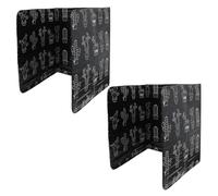 Lurrose 2 pièces Plaque Anti-éclaboussures Aluminium Pare-huile Isolant Thermique pour Cuisinière à Gaz Protège Plaque Cuisson et Paroi Éclaboussure Résistant Haute Température