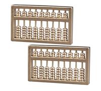 Lurrose 2 Pièces Porte Clés Abacus Laiton Vintage Boulier Décoratif et Accessoire de Bureau Élégant pour Hommes et Femmes