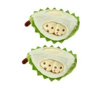 Lurrose 2 pièces Porte-clés Peluche Fruit Kawaii Vert Pendentif Doux Multifonction pour Sac Clés Sac à Dos Ornement pour Filles et Garçons