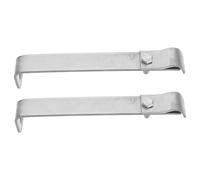 Lurrose 2 Pièces Type Stainless Steel Grounding Clamps For Thunder Rods Durable Roof Mount Brackets Efficient Electrical Earthing Connectors For Industrial And Residential Use