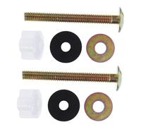 Lurrose 2 pièces Vis de Fixation pour Abattant Wc avec Écrous et Rondelles Kit Métal avec Joint Caoutchouc Remplacement Rapide et Sécurisé pour Charnières Siège Toilette
