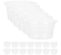 Lurrose 20 pièces Bol Reptile Transparent Réutilisable Multifonction Antidéversement Compact pour Eau et Nourriture Reptiles